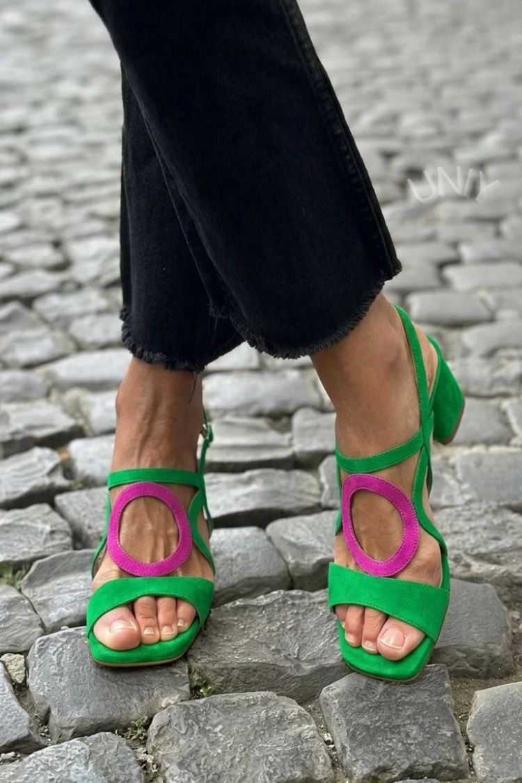 Sandales d'été jaunes Valentina de Danoir Paris, avec semelle en caoutchouc et design coloré pour femmes.
