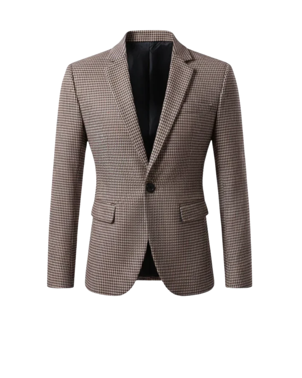 Blazer Danoir Paris pour hommes, élégant et confortable, en tissu gris avec col classique et boutons sur la veste.