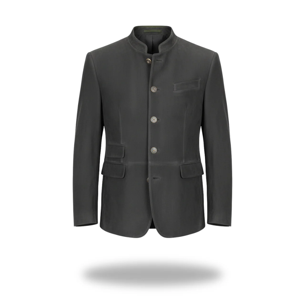 Blazer homme respirant Danoir Paris, veste élégante en tissu léger pour homme, détail des boutons et coupe moderne.