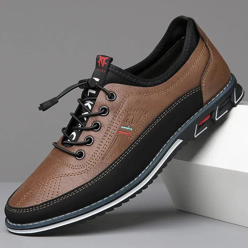 Chaussures Oxford orthopédiques Marcel™ de Danoir Paris, en cuir noir avec lacets, design élégant et confortable pour homme.