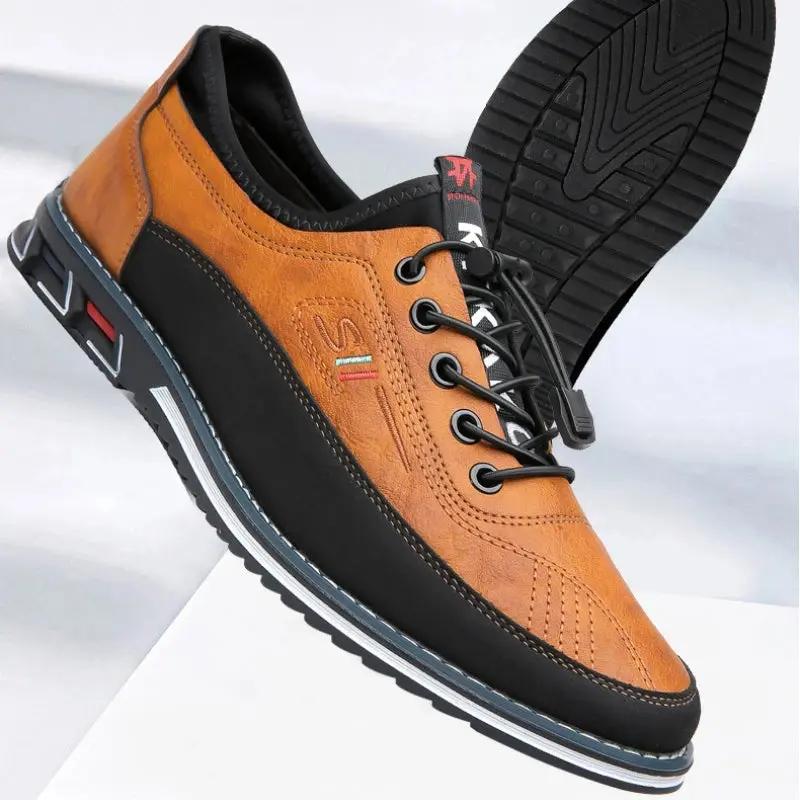 Chaussures Oxford orthopédiques Marcel™ de Danoir Paris, en cuir noir avec lacets, design élégant et confortable.