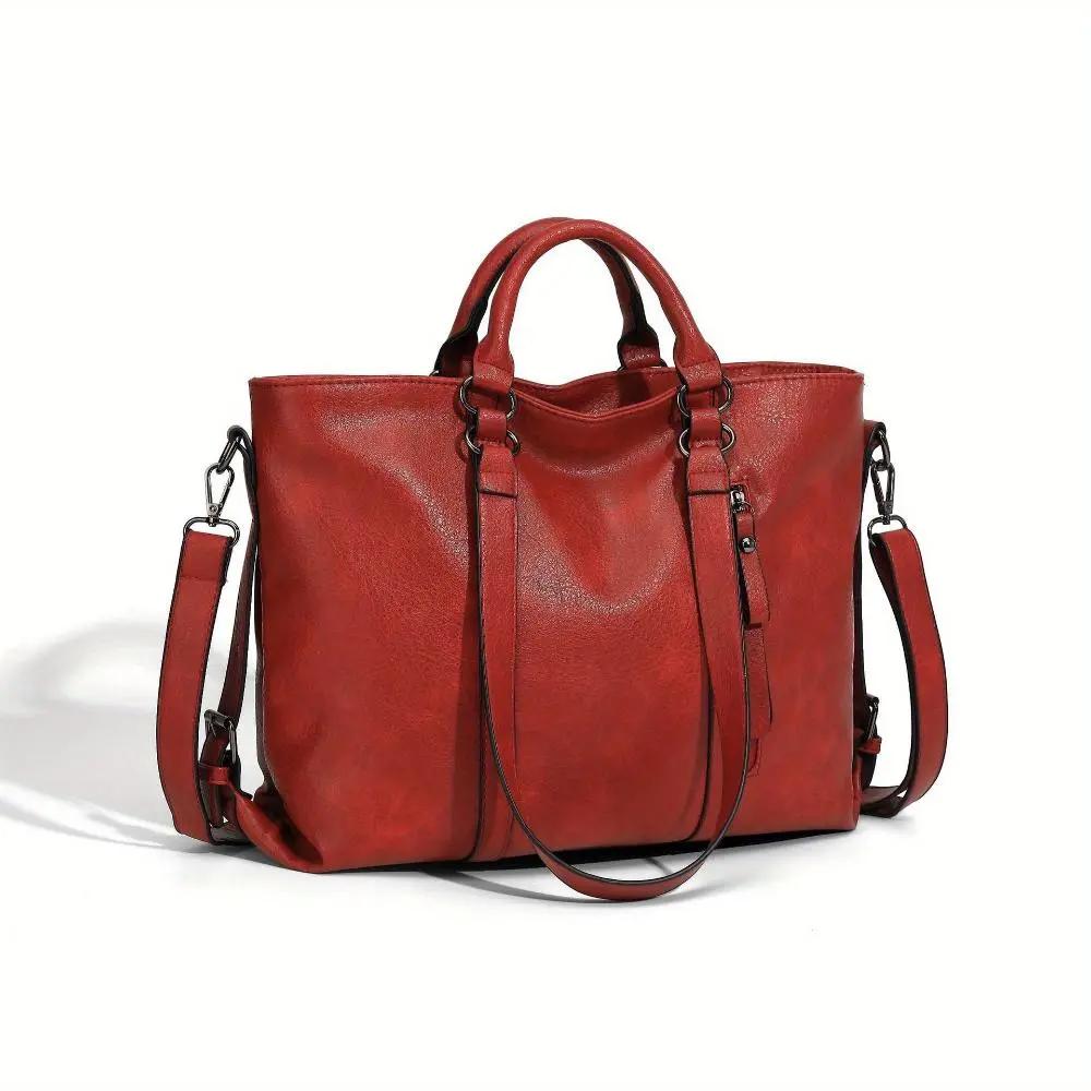 Sac shopper vintage Bianca de Danoir Paris en cuir avec élégance raffinée et design intemporel, vue de face sur fond clair.