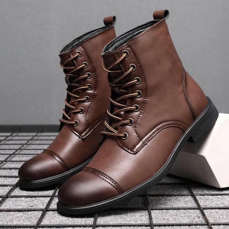 Bottines en similicuir Morgan de Danoir Paris, chaussure élégante avec semelle en cuir et design contemporain, vue de face