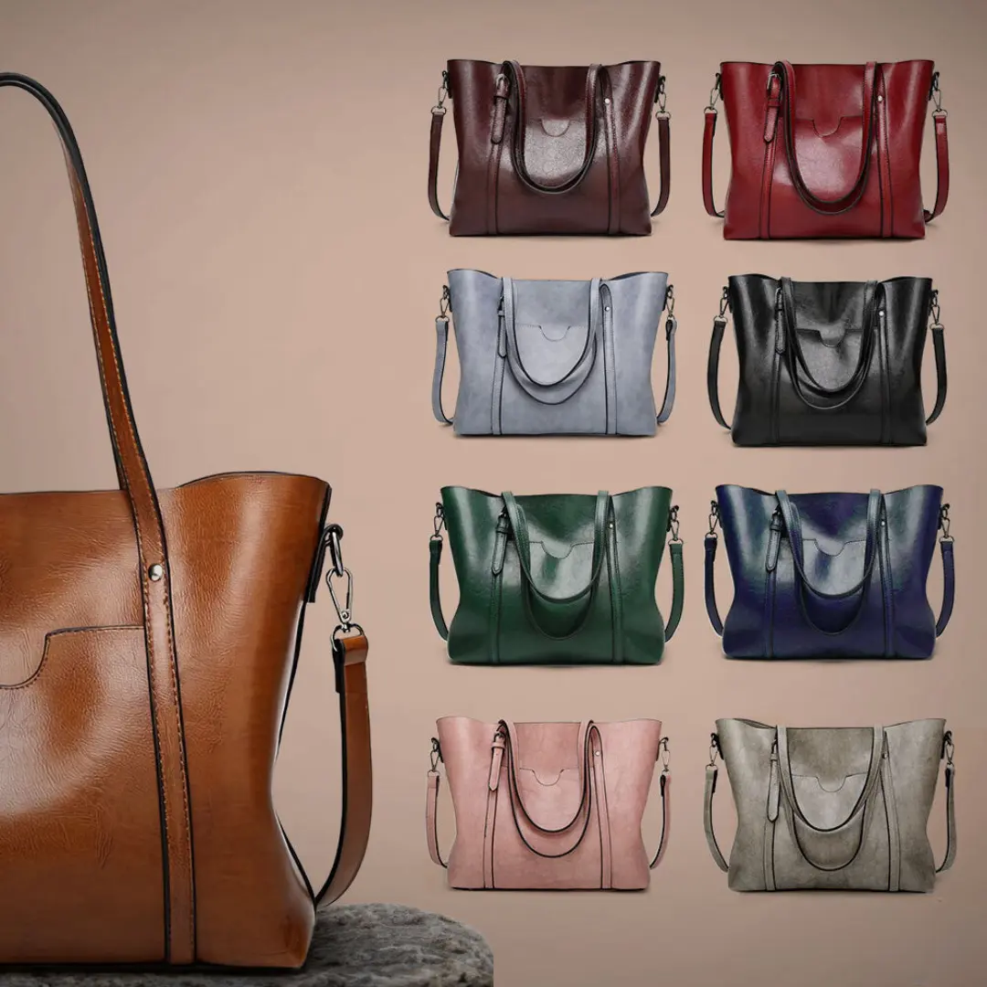 Sac à main élégant Lydia de Danoir Paris, sac tote en cuir sophistiqué avec poignées et détails modernes.