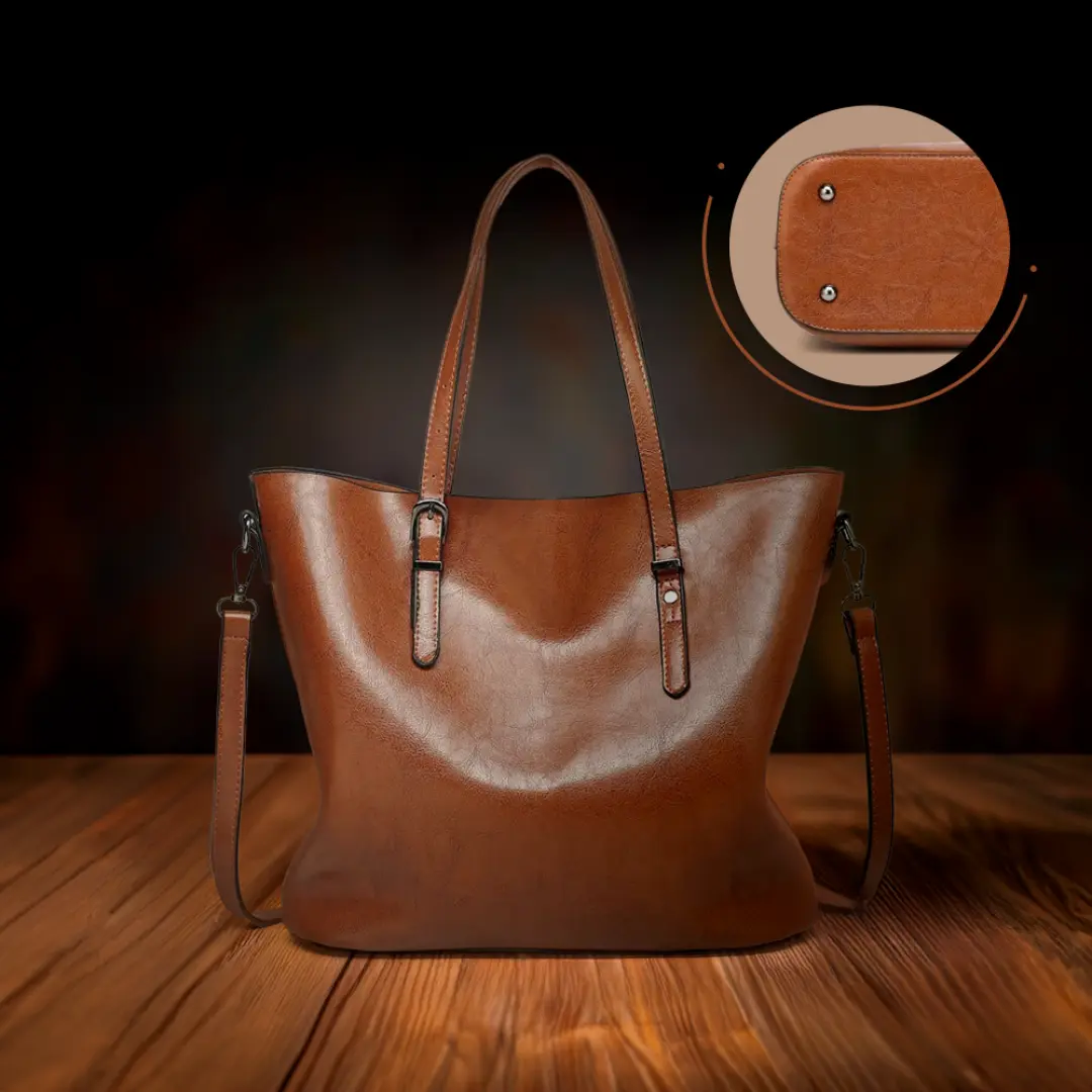 Sac à bandoulière vintage Danoir Paris Nicole en marron, sac à main élégant et intemporel pour femme.