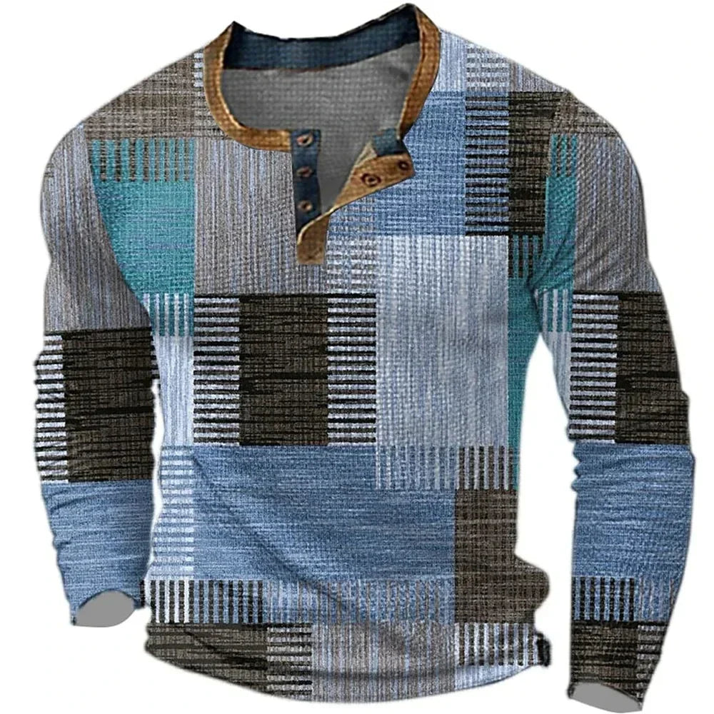 Chemise patchwork colorée pour homme de la marque Danoir Paris, détails de la chemise en tissu multicolore.