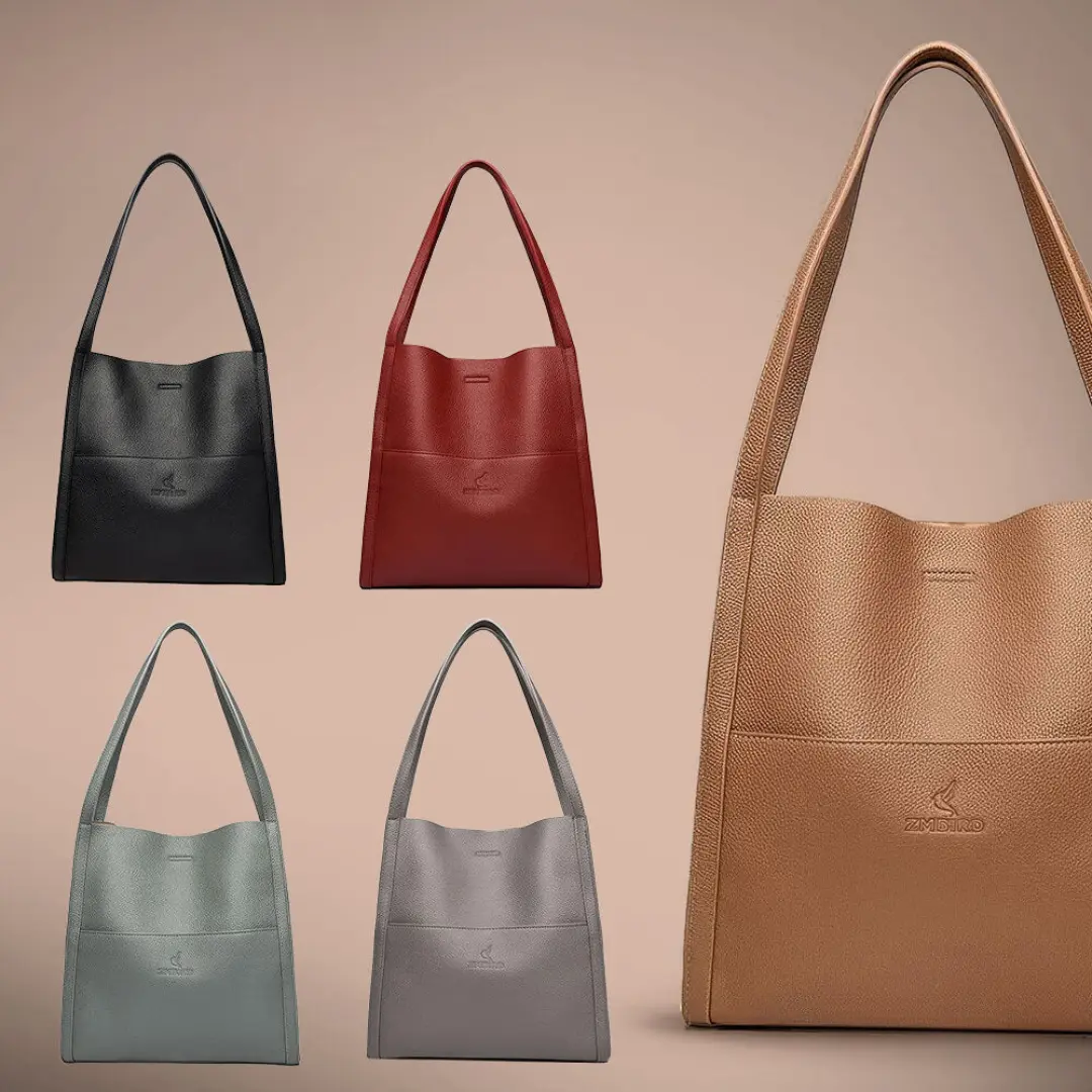 Sac à main en cuir souple Talia de Danoir Paris, sac de luxe avec design élégant et détails sophistiqués, vue de face.