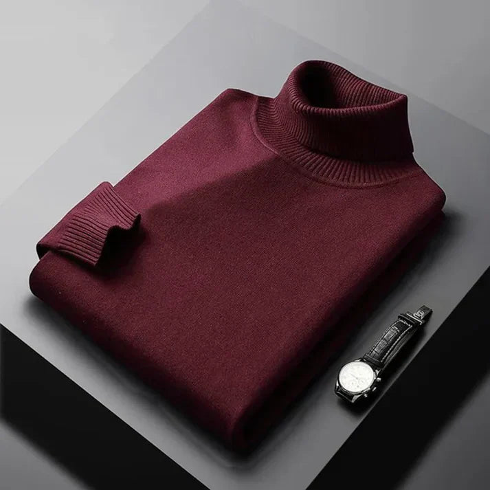 Pull à col roulé en cachemire Monte Carlo de Danoir Paris, coloré, avec manches longues, parfait pour l'automne.