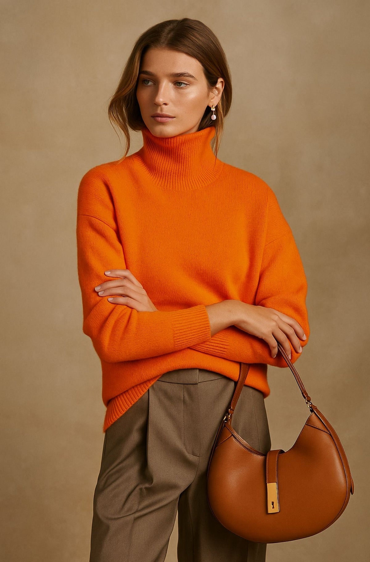 Pull en cachemire noir Danoir Paris avec rosette élégante, douceur et style sophistiqué visible sur l'image.