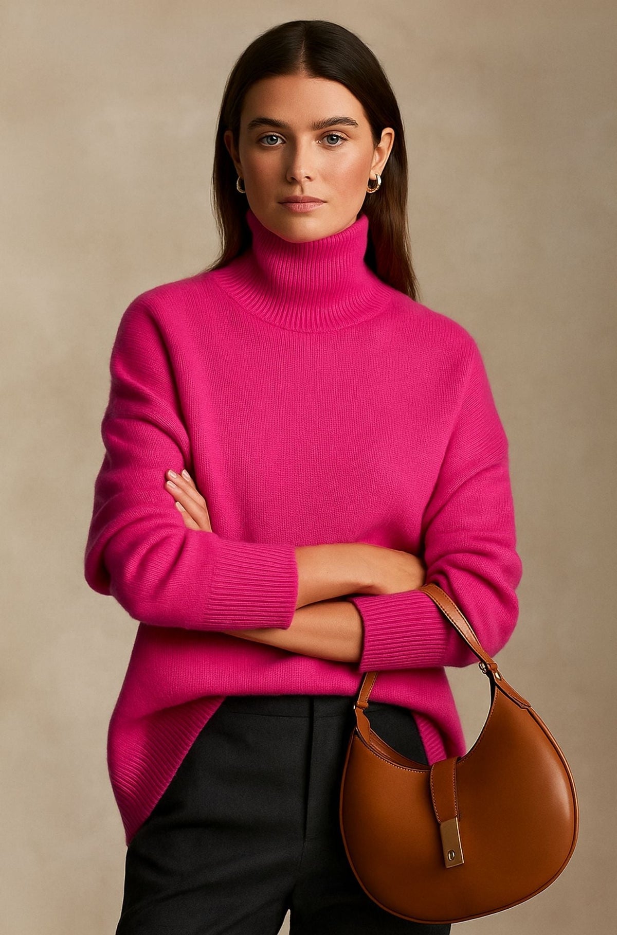 Pull en cachemire noir Danoir Paris, élégant avec motif rosette, douceur et style pour un look sophistiqué.