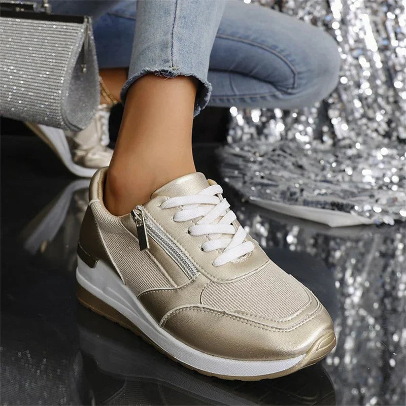 Baskets orthopédiques pour femme Danoir Paris, confortables et élégantes, vues de face sur fond blanc.