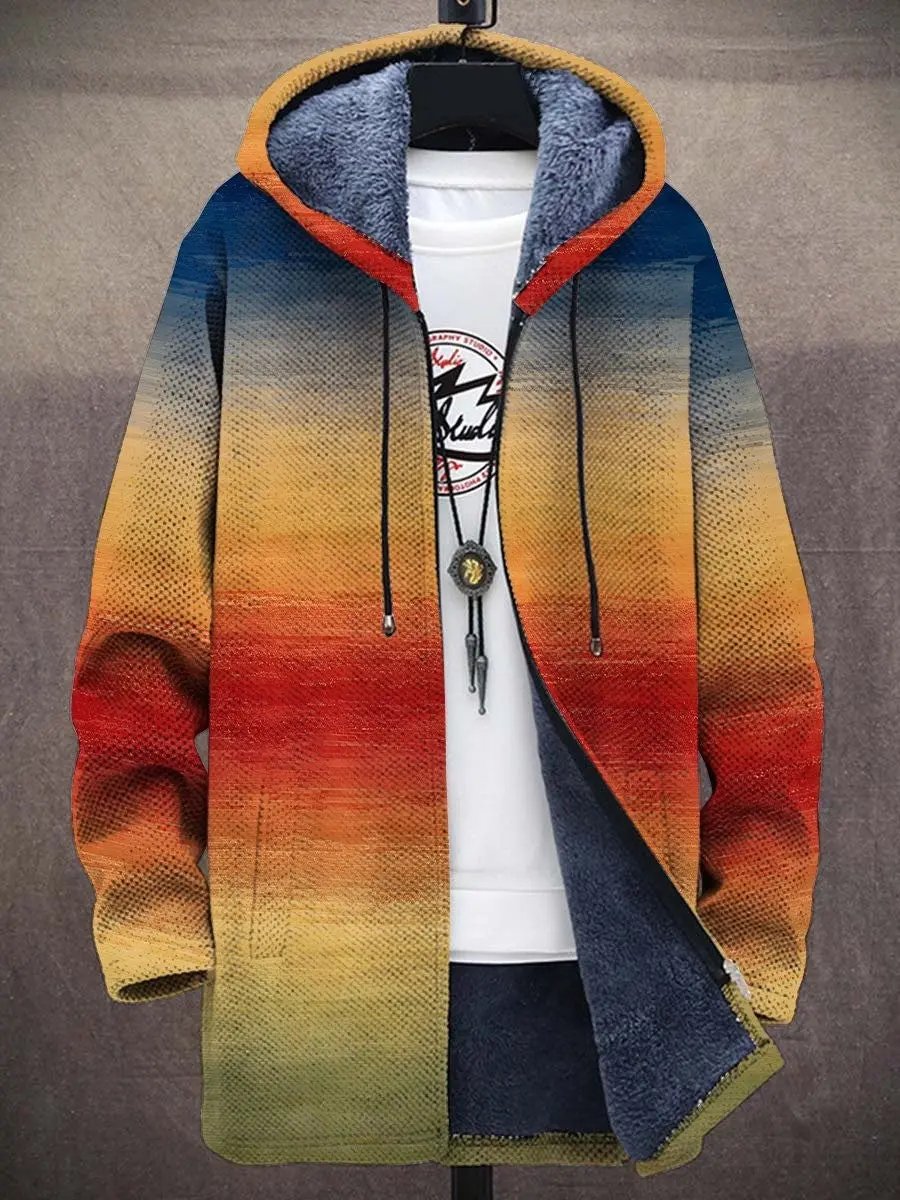 Gilet de luxe Noora de Danoir Paris, inspiré par l'art, en plusieurs couleurs, porté de face dans une image élégante.