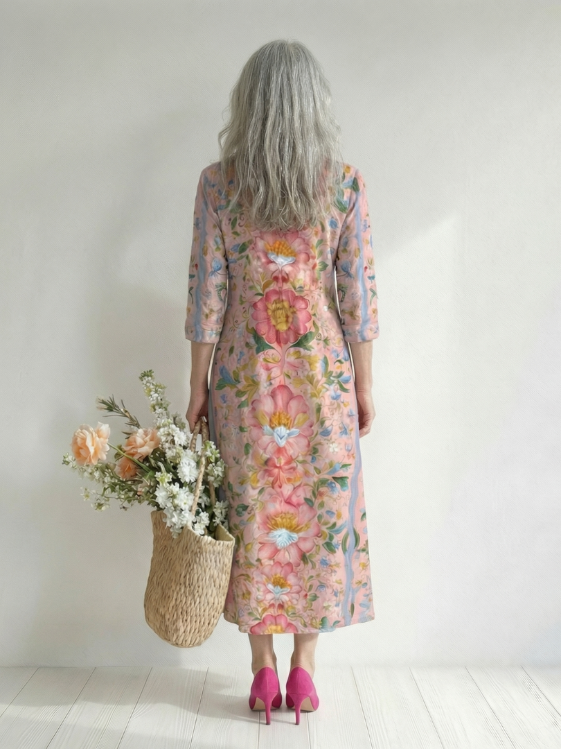 Robe d'été élégante Danoir Paris Julien avec tissu léger et coloris pastel, parfait pour une allure estivale chic.