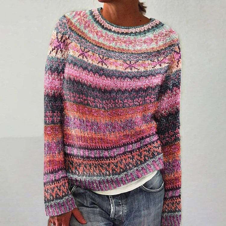 Pull vintage élégant Isabella de Danoir Paris, couleur neutre, avec détails délicats et finition soignée.