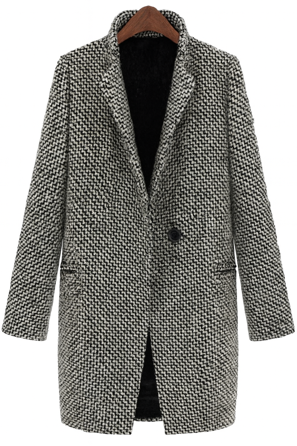 Manteau d’hiver doublé en fausse fourrure Danoir Paris, coupe élégante avec capuche et finition douce, pour femme.