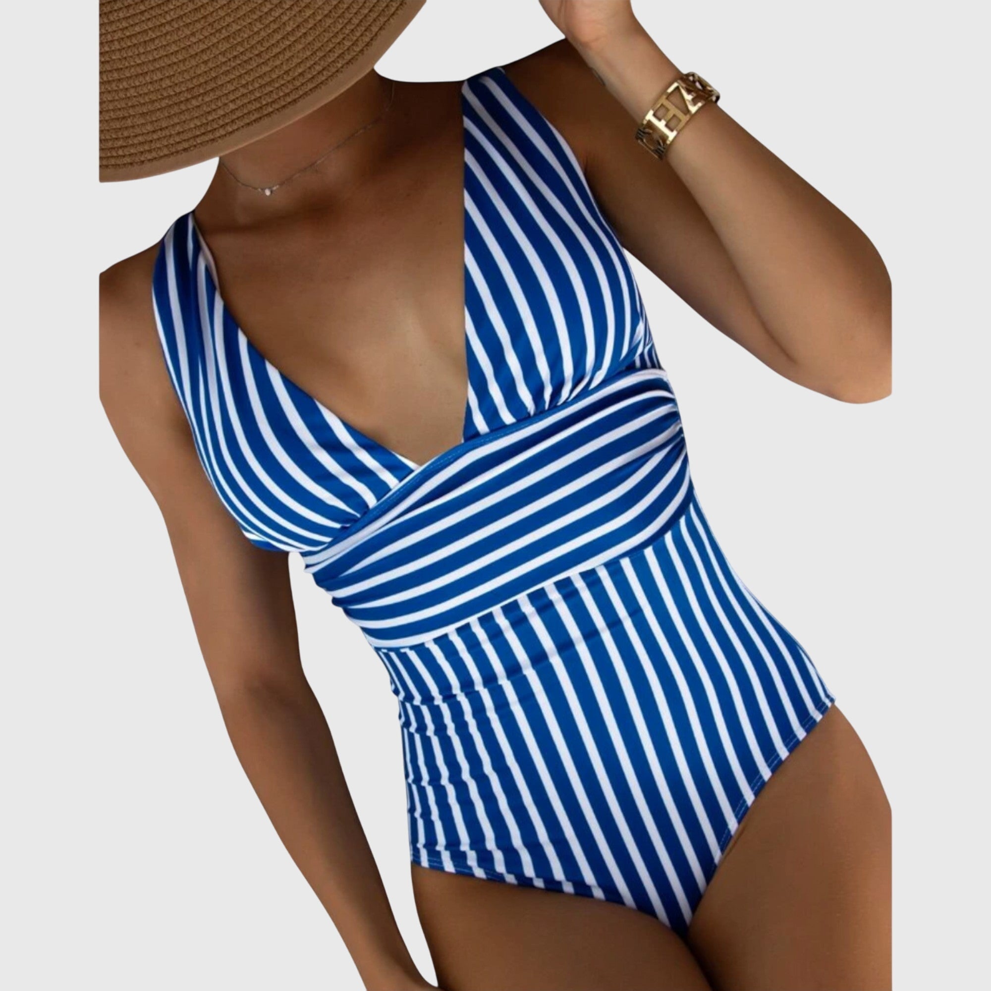 Maillot de bain Aurora de Danoir Paris avec motifs colorés et coupe élégante, visible sur l'image.