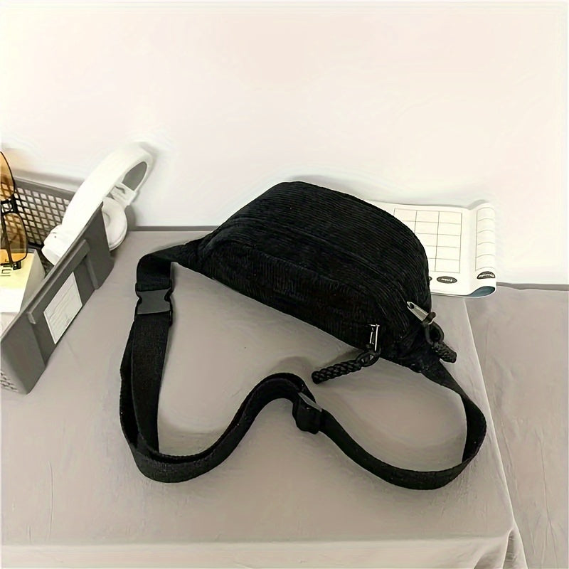 Sac à main Danoir Paris Petra en velours côtelé, sac à bandoulière élégant avec finition texturée en velours à côtes.