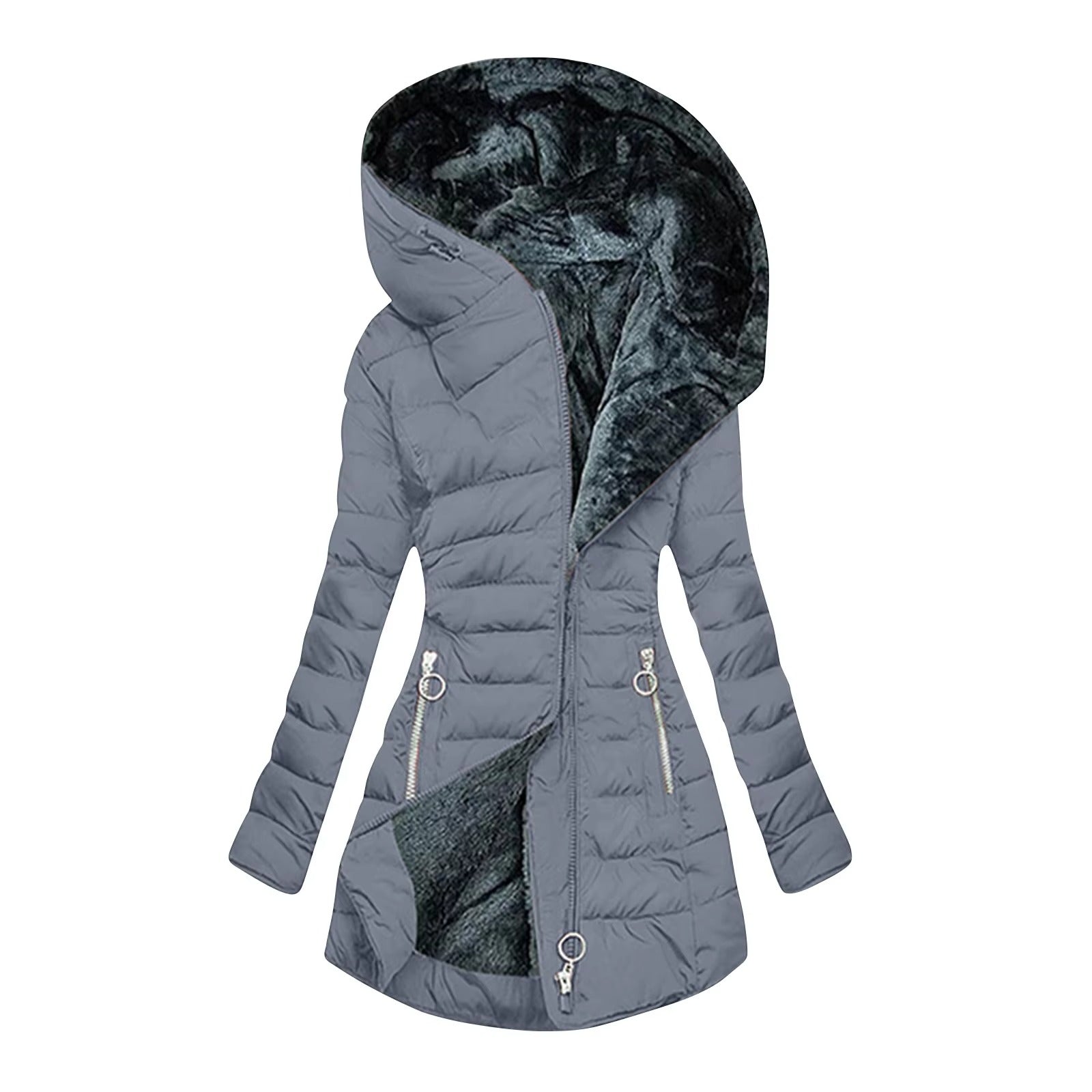 Manteau d’hiver chaud et luxueux Danoir Paris™ en tissu épais, couleur élégante, porté par un modèle.