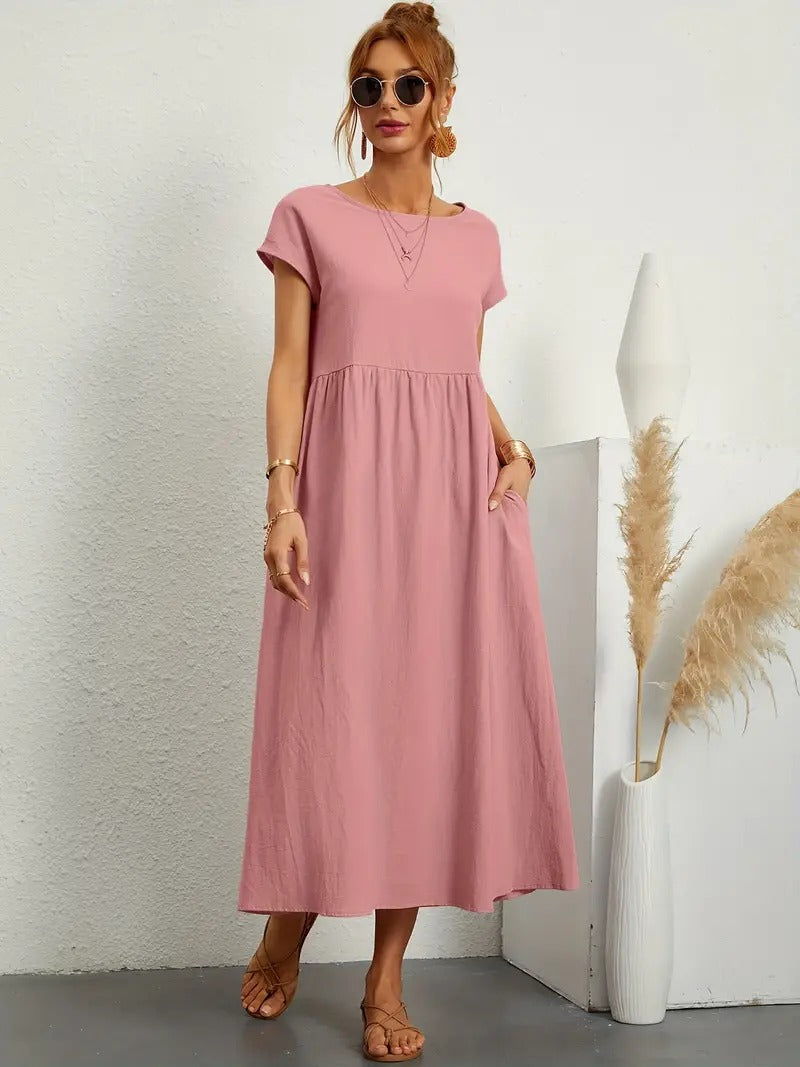Robe douce et élégante Jeane de Danoir Paris, tissu fluide, coupe flatteuse, portée décontractée et sophistiquée.