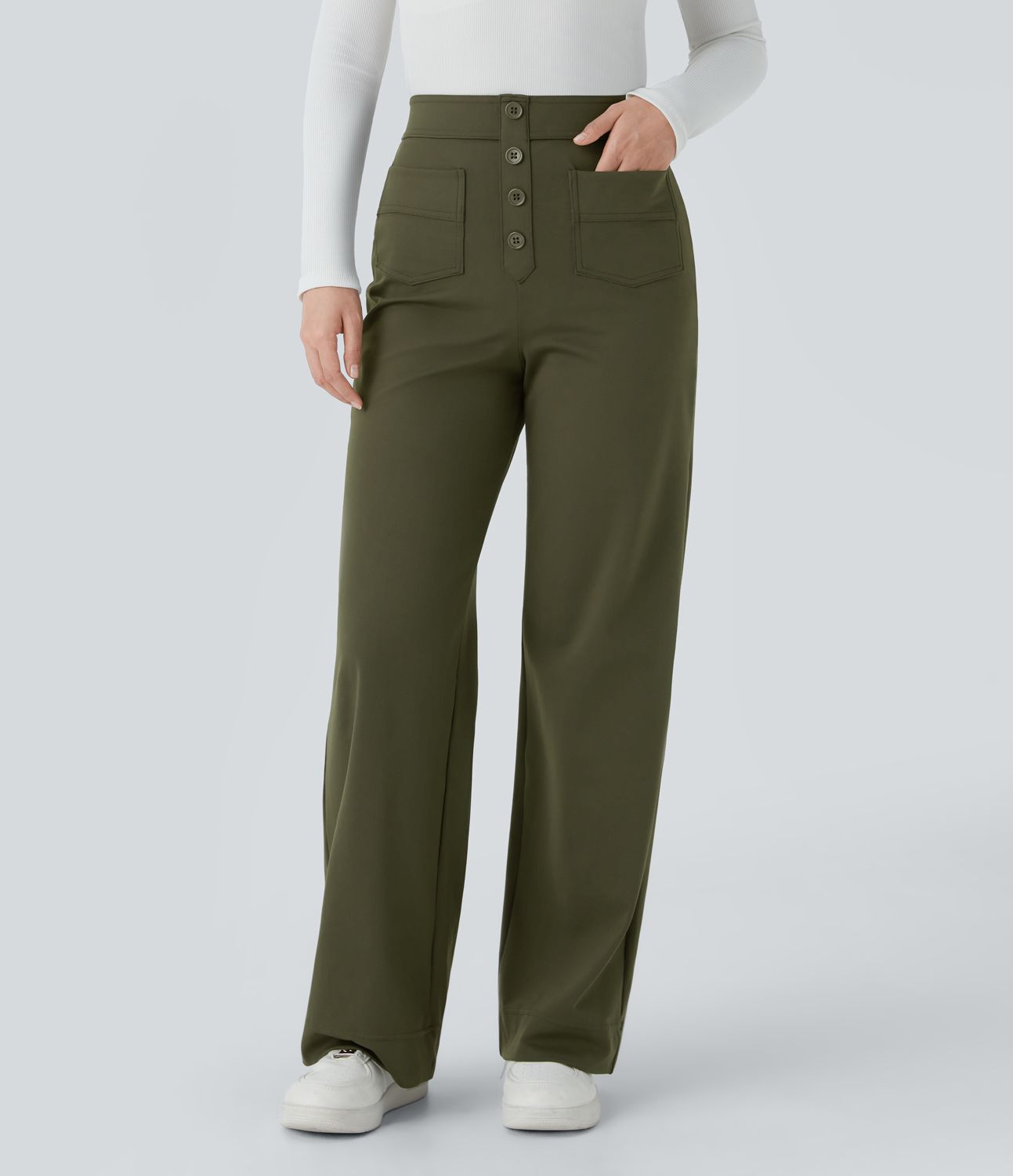 Pantalons élastiques confortables Jade de Danoir Paris, tissu doux et coupe décontractée pour un style chic et confortable.