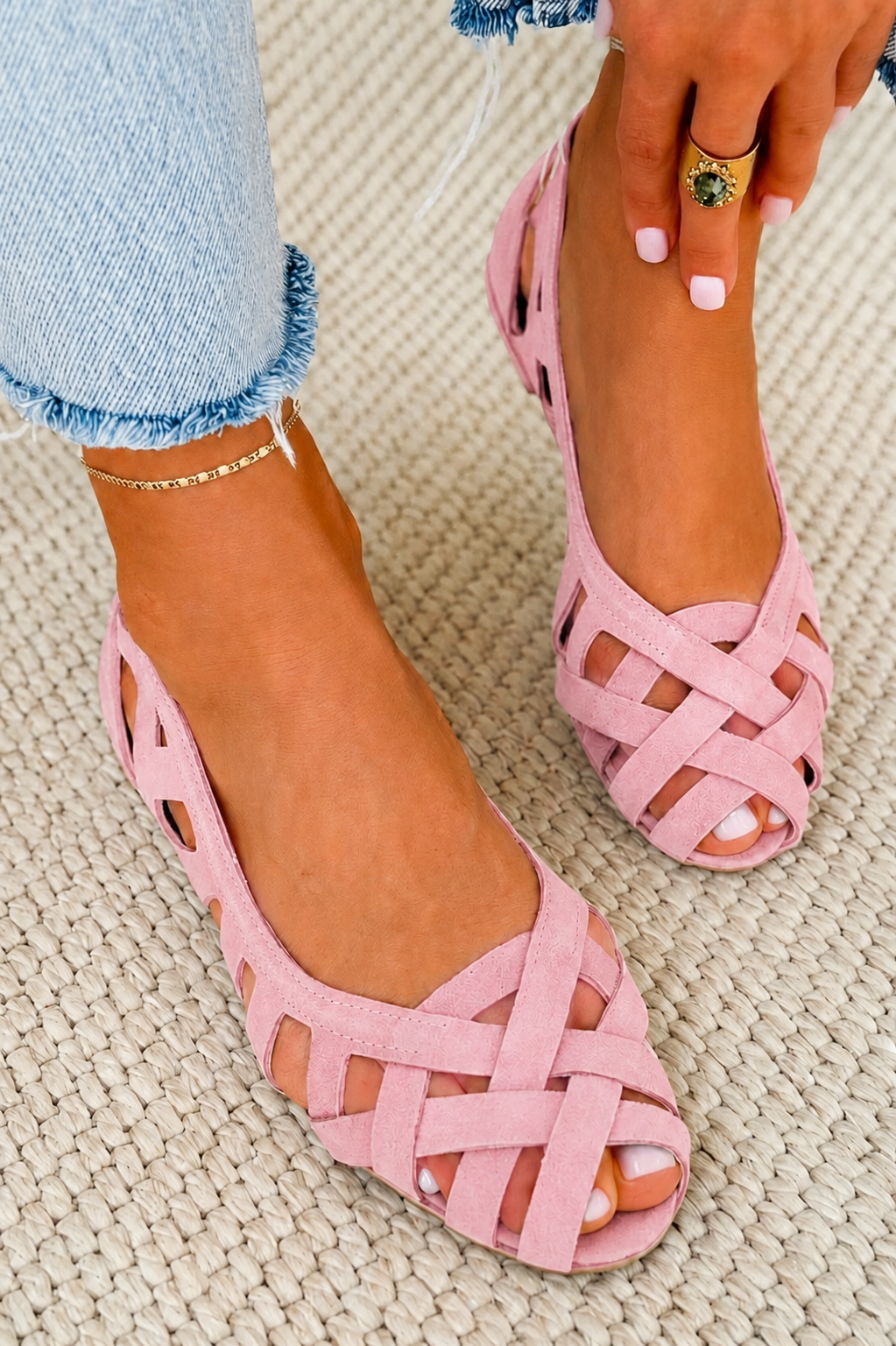 Sandales tressées d'été Caterina de Danoir Paris, avec semelle en cuir et design élégant, parfaites pour la saison estivale.