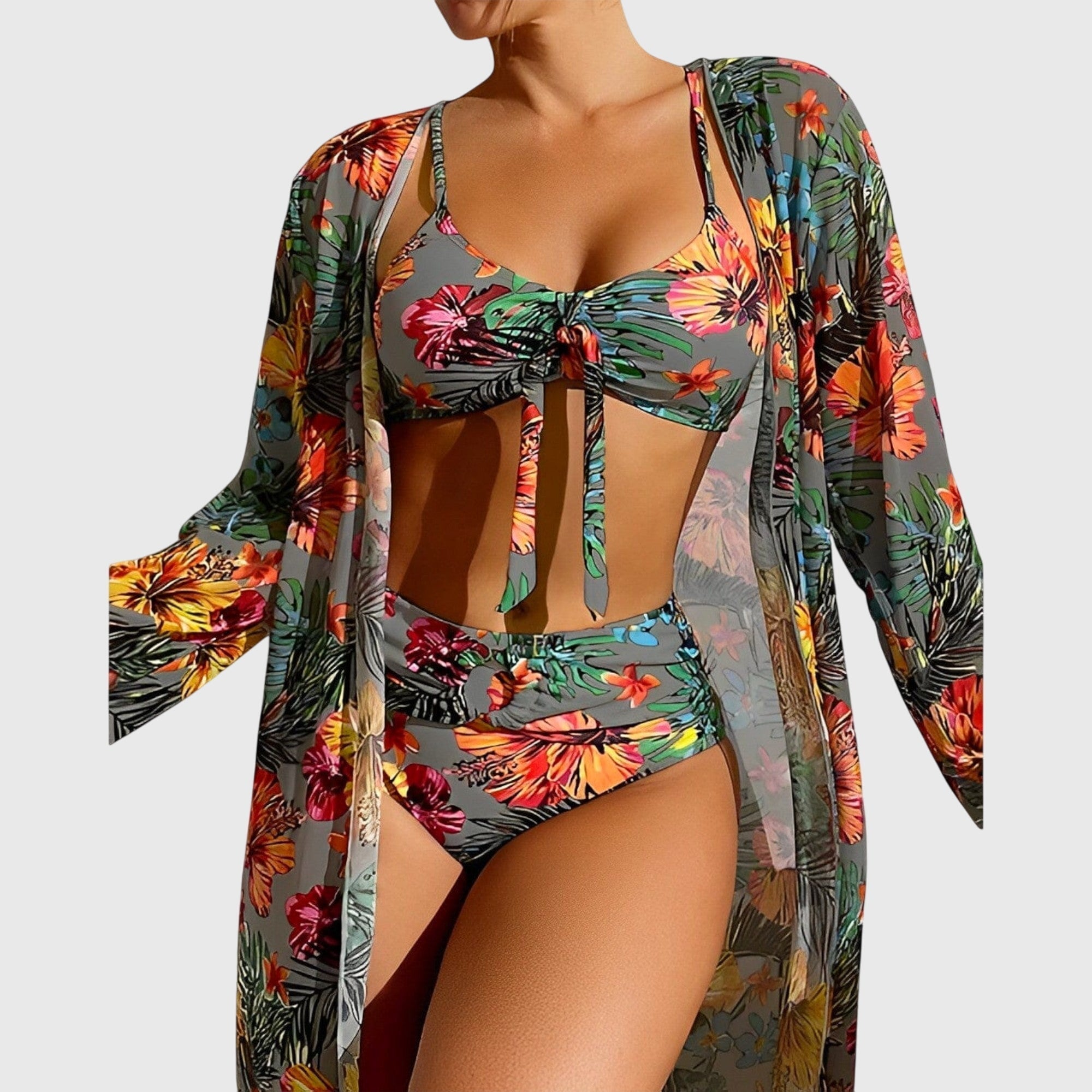 Ensemble bikini Luna de Danoir Paris, blanc, avec haut et bas assortis, idéal pour la plage ou la baignade.