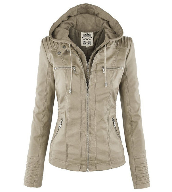 Veste élégante et structurée pour femmes Monica de Danoir Paris, couleur marron clair, taille S, tissu chic et moderne.