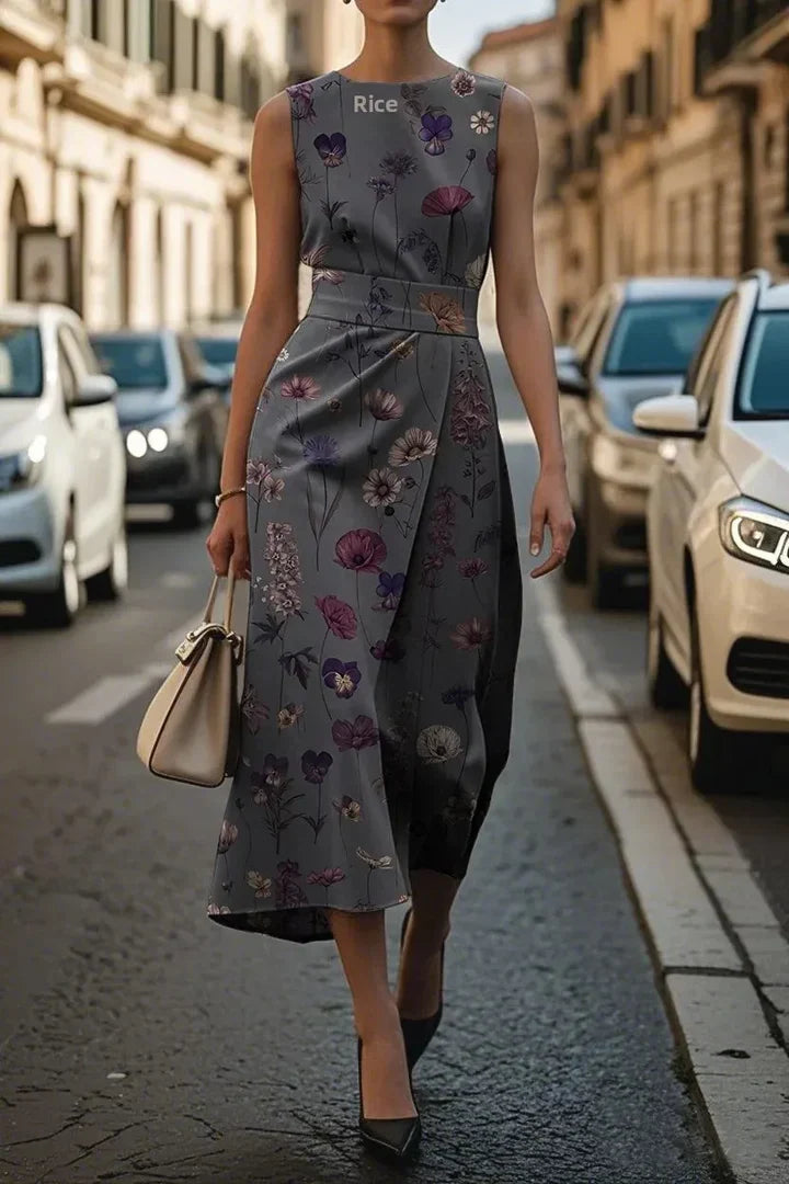 Robe graphique asymétrique Zelva par Danoir Paris, design moderne avec coupe originale et motifs audacieux, vue de face.