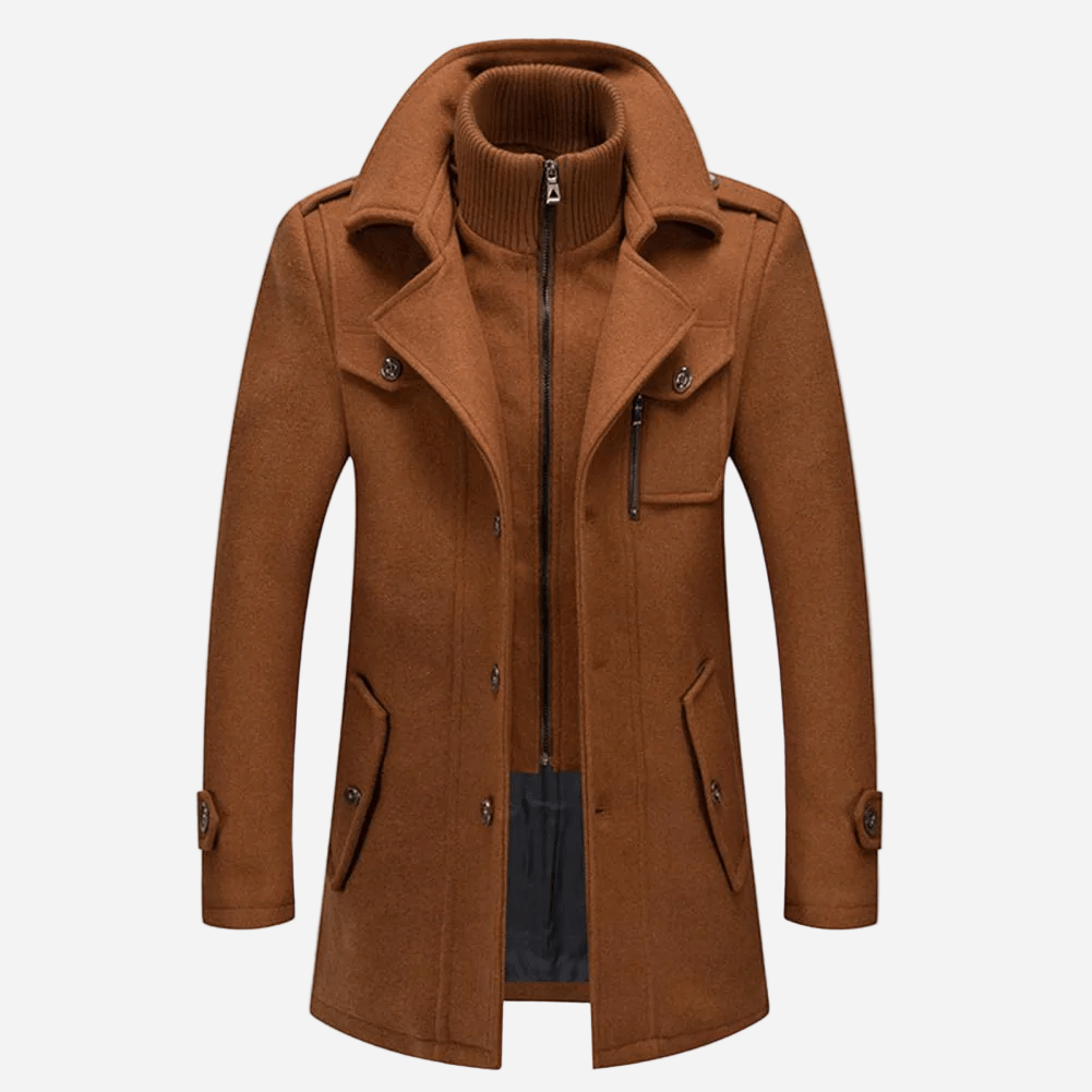 Veste d’hiver élégante Danoir Paris, manteau chaud avec coupe sophistiquée, en tissu épais, parfaite pour l’hiver.