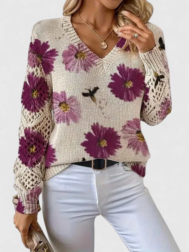 Aurélie - Gilet fleuri léger