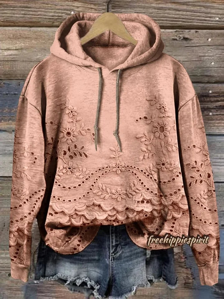 Amélie - Sweat à Capuche Fleuri