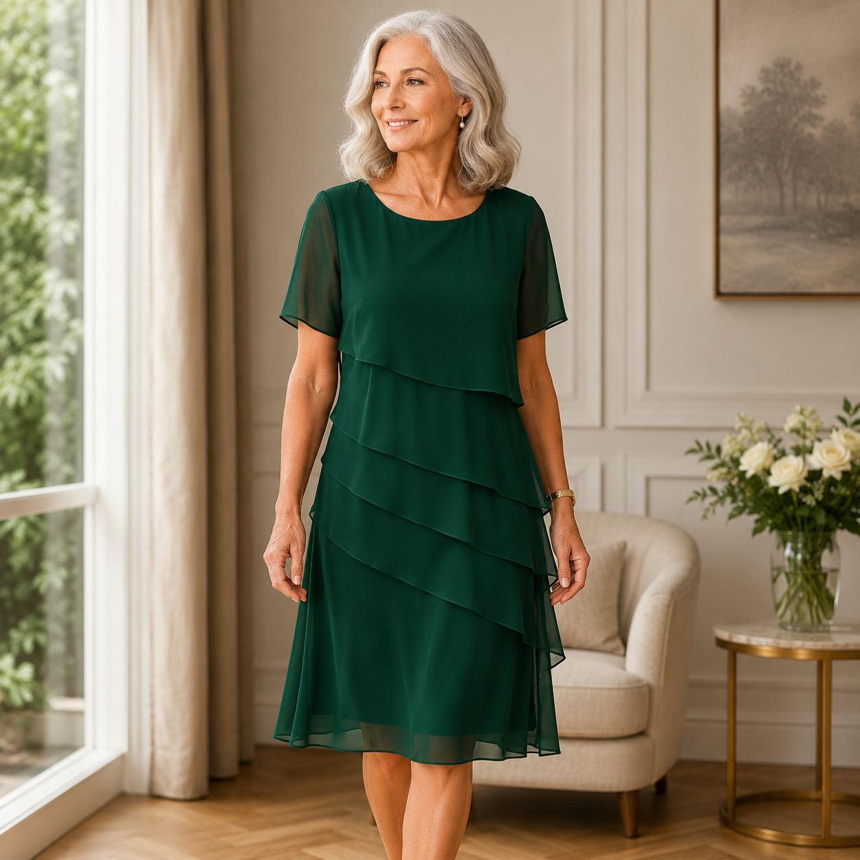 Linda | Robe Élegante à Volants