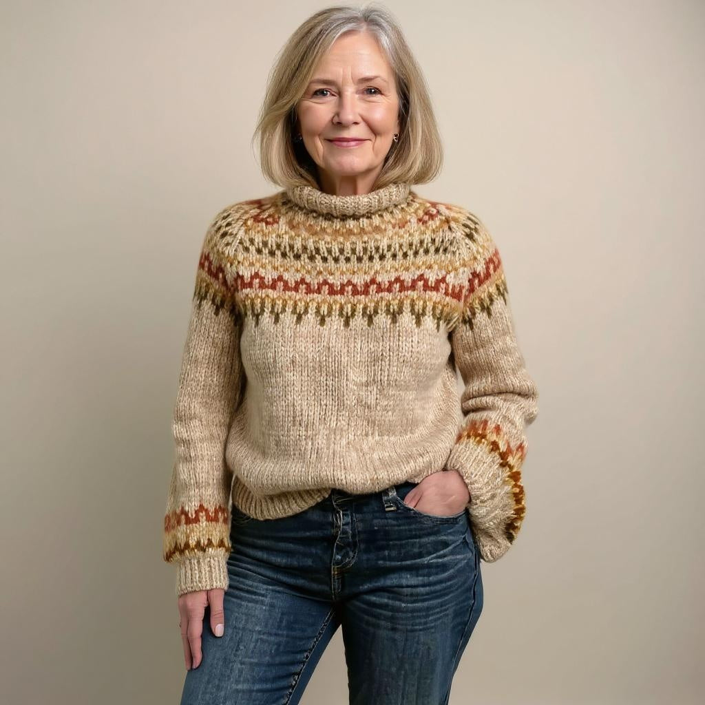 Ashley | Pull islandais vintage fait main