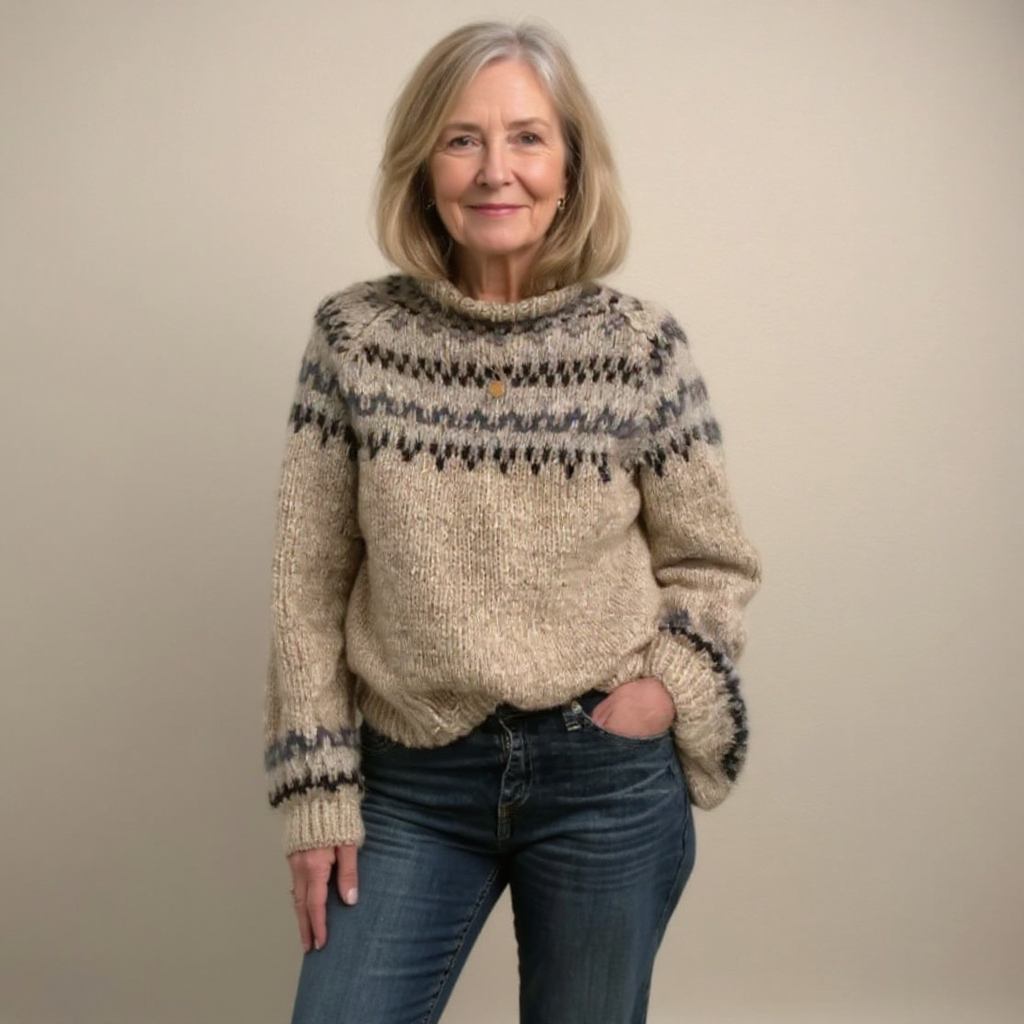 Ashley | Pull islandais vintage fait main