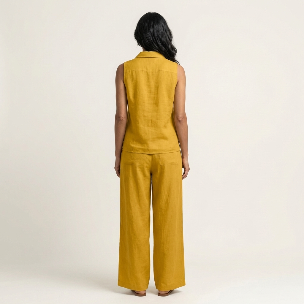 Twiila | Cross-Front Ensemble Top & Wide-Leg Pants
