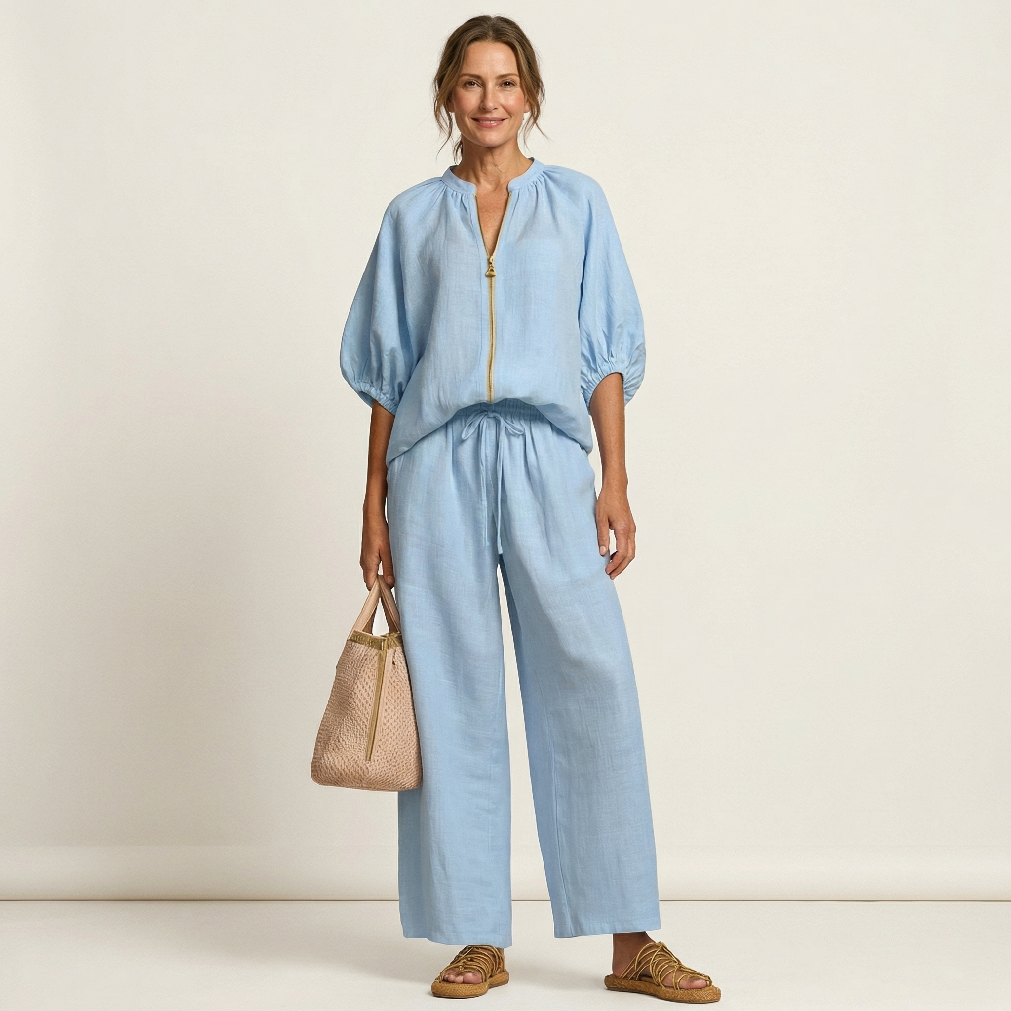 Marlowe | Ensemble à Manches Bouffantes avec Zip