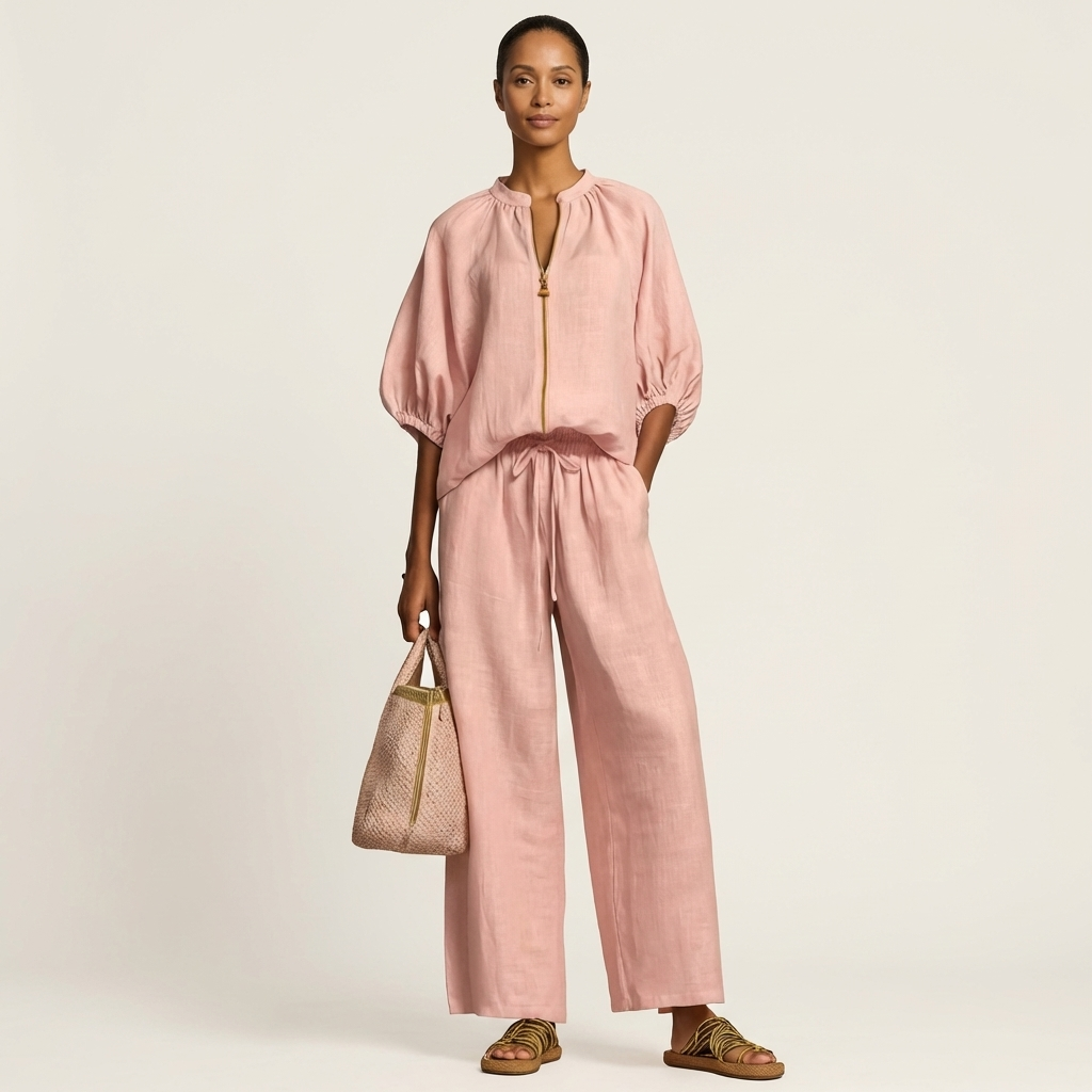 Marlowe | Ensemble à Manches Bouffantes avec Zip