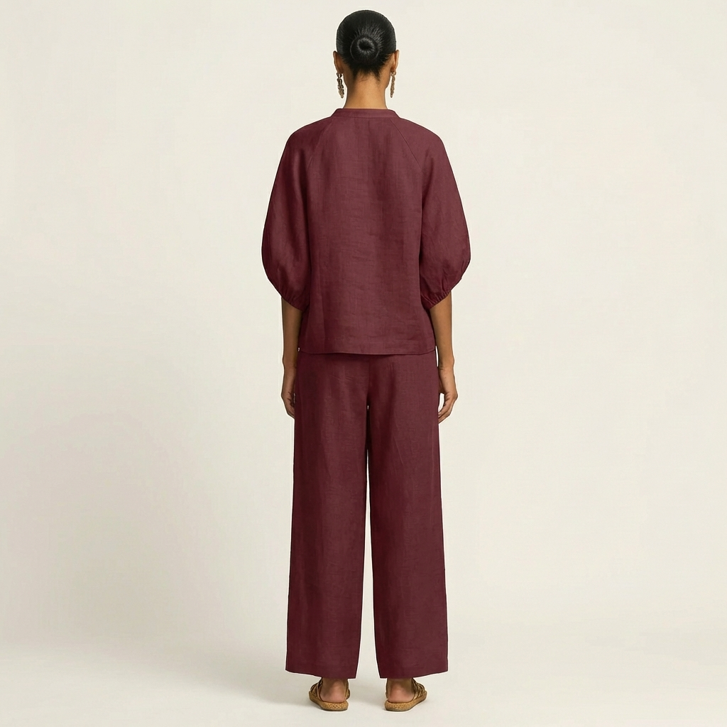 Marlowe | Ensemble à Manches Bouffantes avec Zip