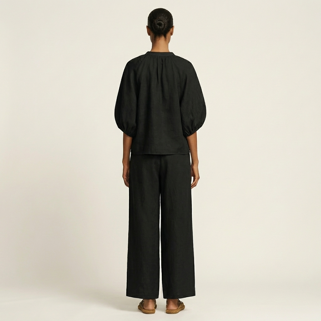 Marlowe | Ensemble à Manches Bouffantes avec Zip