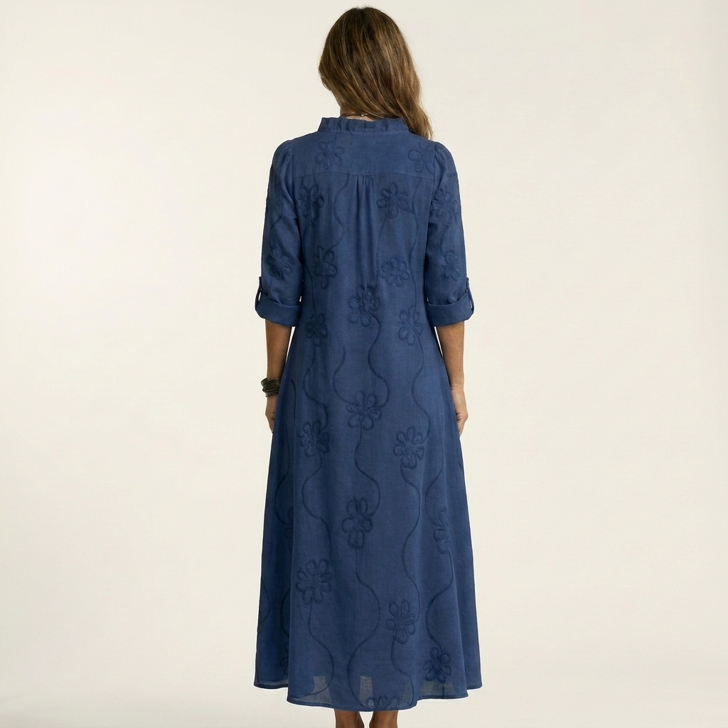 Mariam | Robe Maxi en Coton-Lin avec Broderie Florale Ton sur Ton" 

Rewritten: "Mariam | Robe Maxi en Coton-Lin avec Broderie Florale Subtile