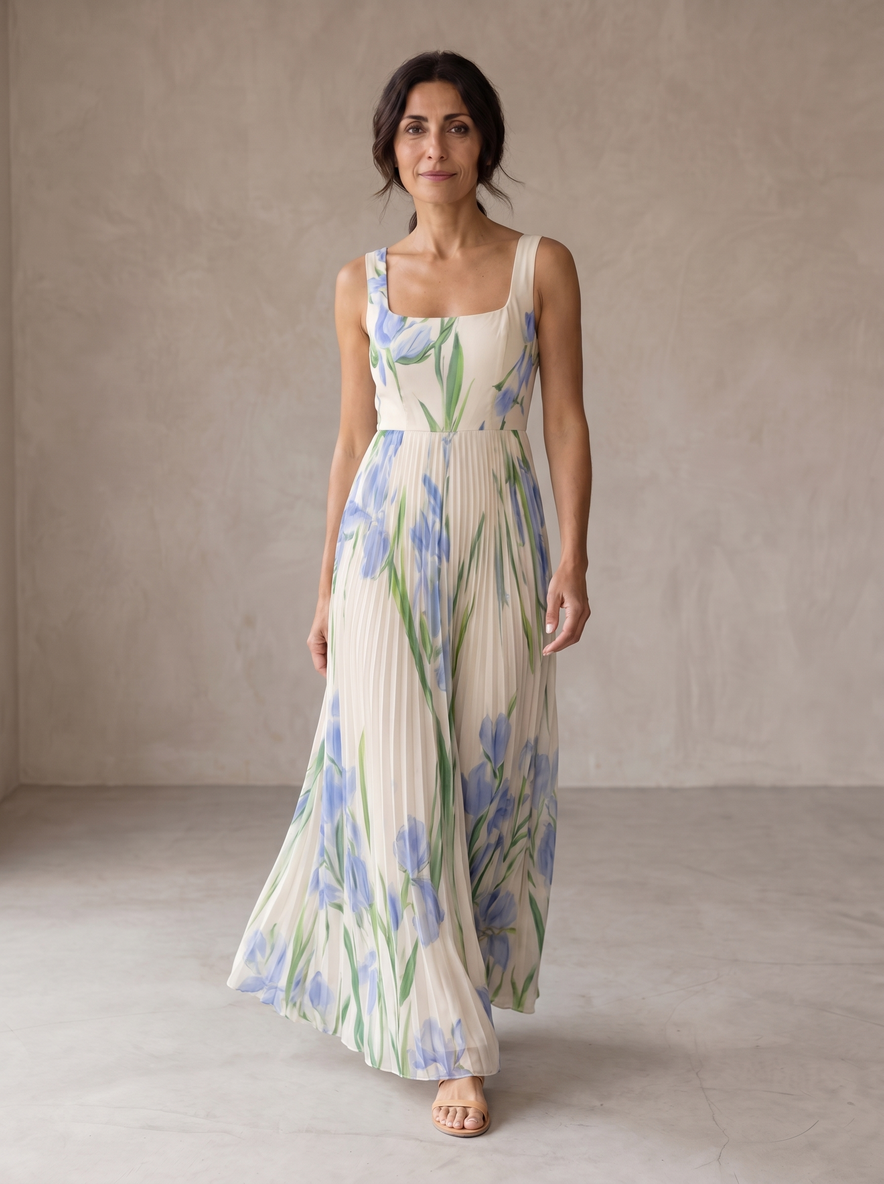 Oriah | Robe longue évasée à fleurs