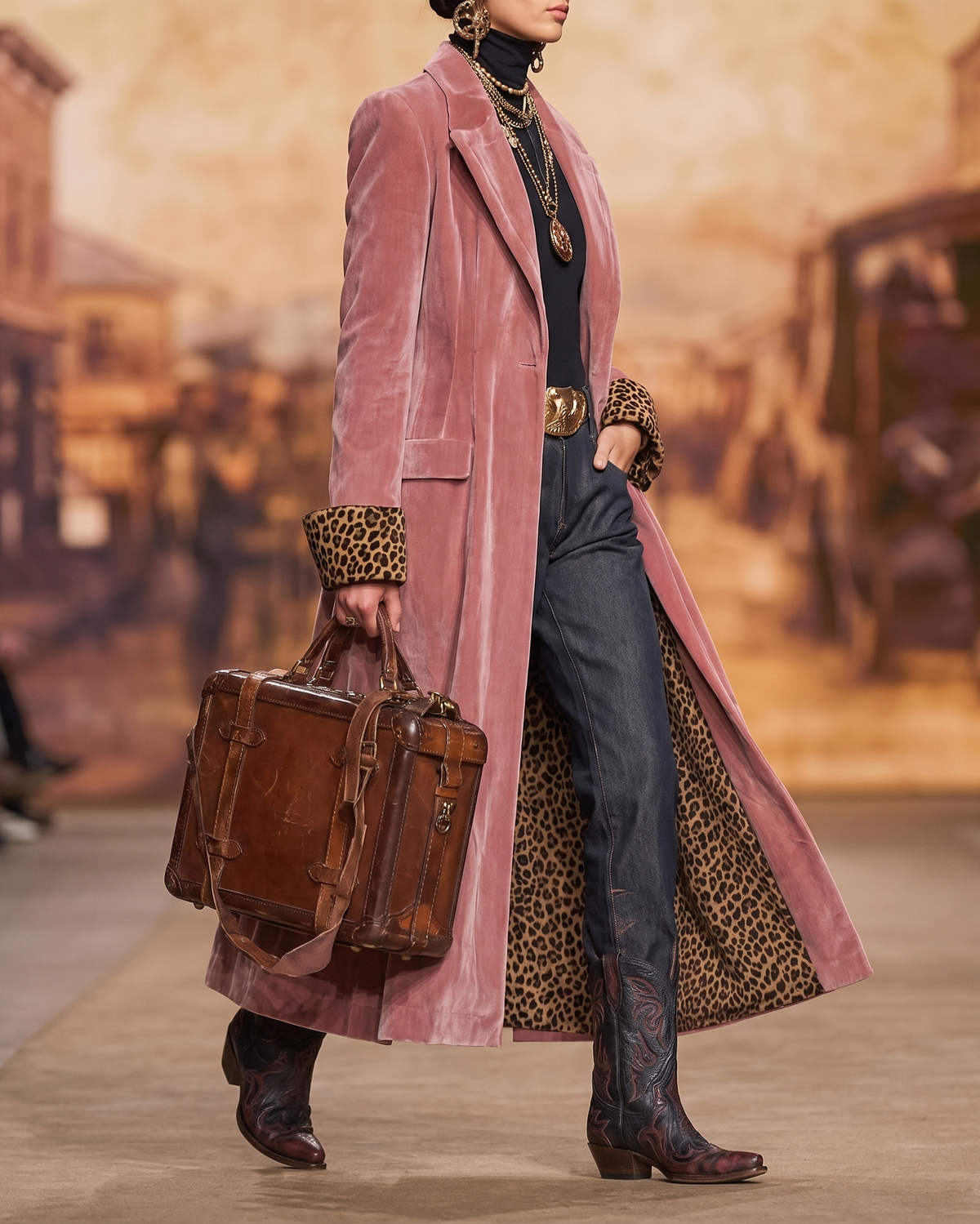 Manteau long élégant sur mesure de la marque Danoir Paris, affichant une coupe sophistiquée et des détails raffinés.