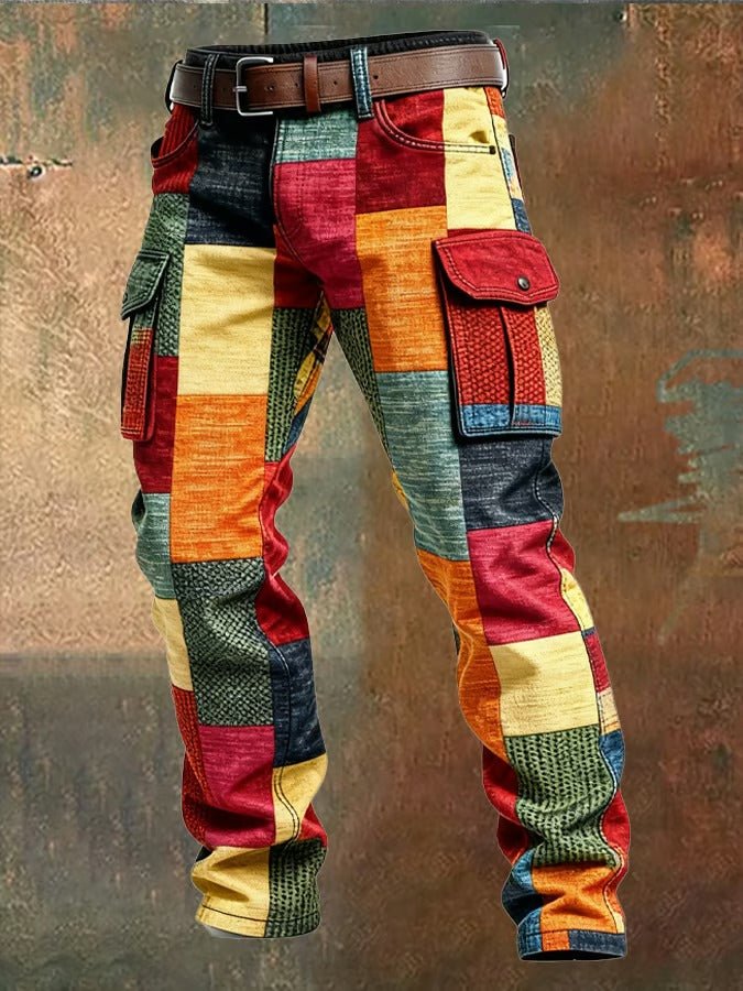 Danoir Paris™ | Pantalon cargo homme patchwork