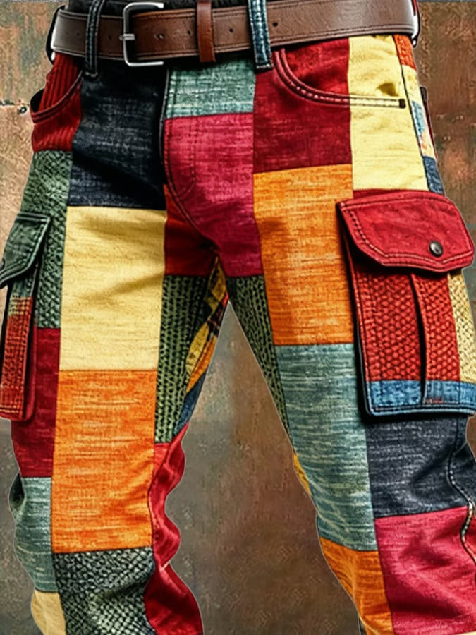 Danoir Paris™ | Pantalon cargo homme patchwork
