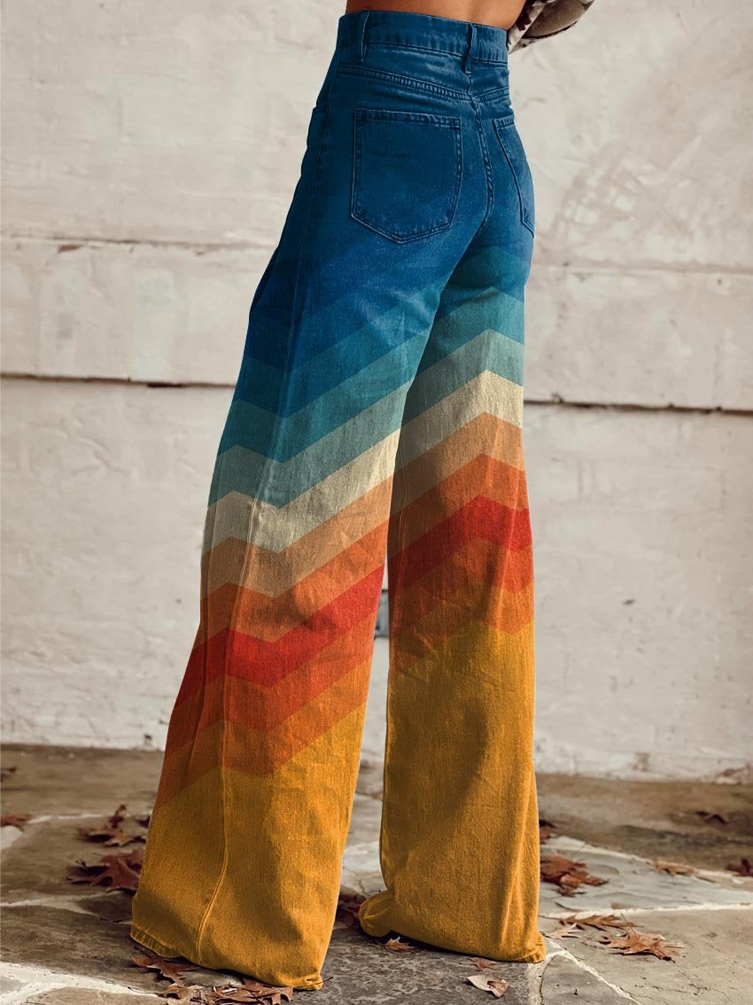 Léa - Pantalon rétro élégant à chevrons
