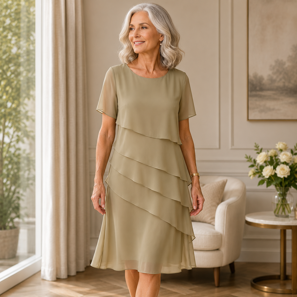 Linda | Robe Élegante à Volants