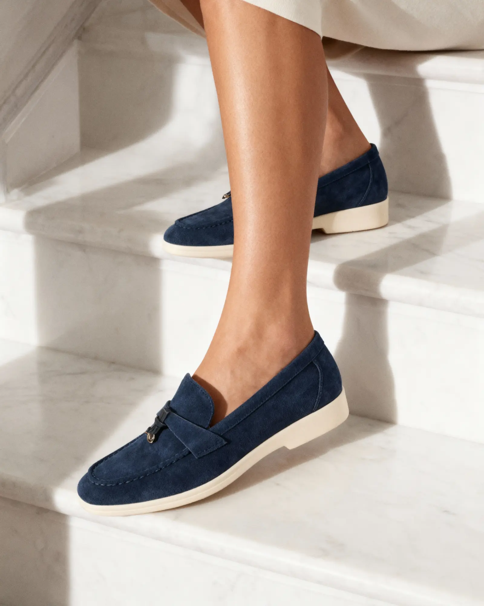 Old Money Suede Lady Loafers Old Money Women
