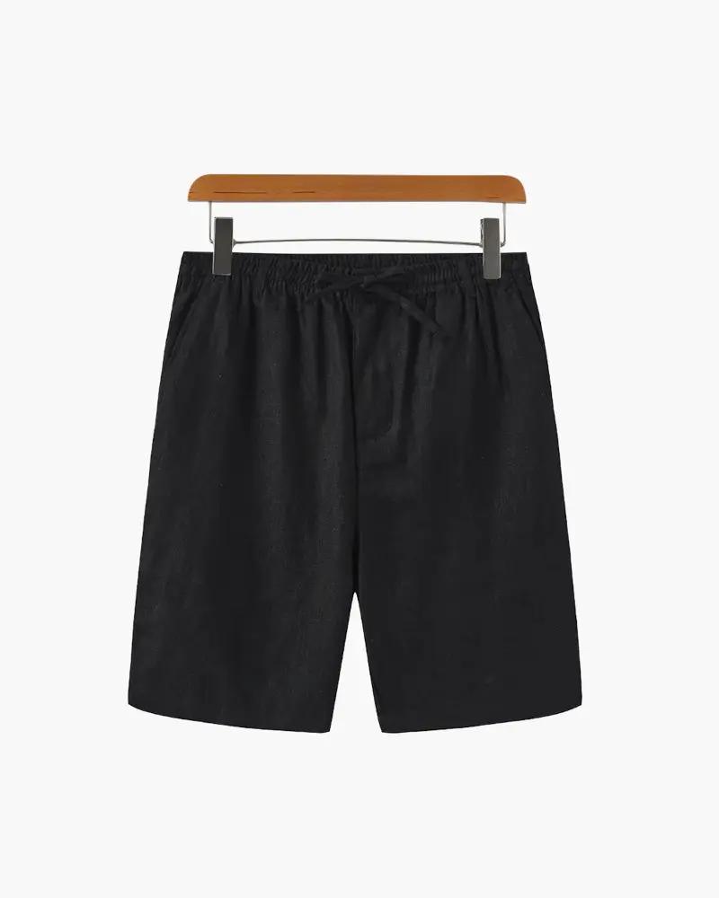 Shorts en lin premium Casablanca de la marque Old Money, vue de face, détails du tissu et de la coupe.