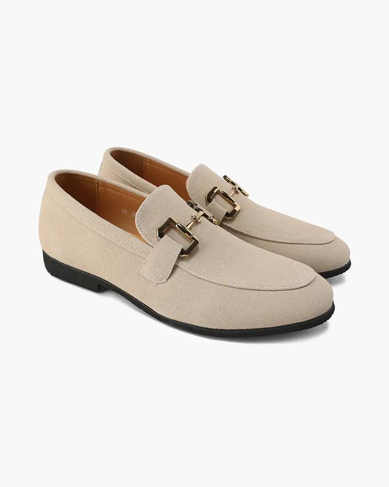 Chaussures mocassins en daim de luxe Old Money, élégantes et confortables, avec finition soignée et semelle en cuir.