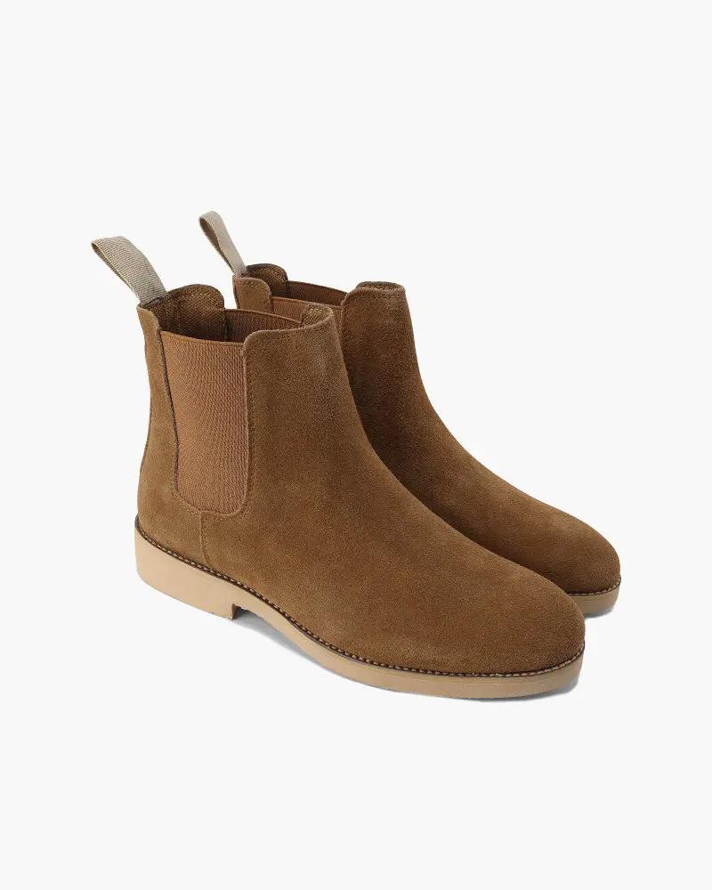 Bottines Chelsea Old Money en cuir marron avec semelle robuste, style classique et élégance intemporelle.